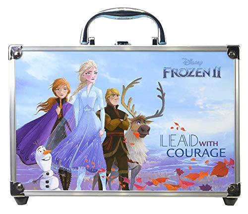 Frozen in Time Beauty Travel - Neceser Frozen II, Set de Maquillaje para Niñas - Maquillaje Frozen - Selección de Productos Seguros en un Maletín de Maquillaje Reutilizable