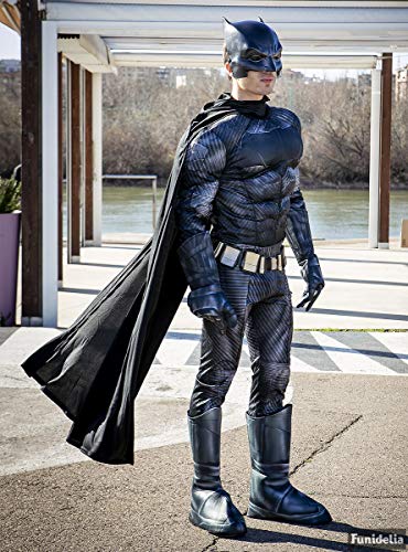 Funidelia | Disfraz de Batman - La Liga de la Justicia Oficial para Hombre Talla S ▶ Caballero Oscuro, Superhéroes, DC Comics, Hombre Murciélago
