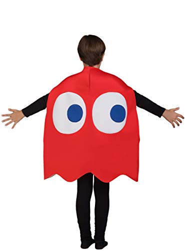 Funidelia | Disfraz de Fantasma Pac-Man Blinky Oficial para niño y niña Talla 4-10 años ▶ Comecocos, Videojuegos, Años 80, Arcade - Rojo
