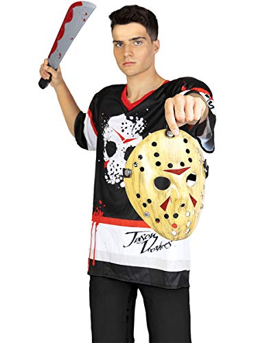 Funidelia | Disfraz de Jason Viernes 13 Hockey Oficial para Hombre Talla XXL ▶ Friday The 13th, Películas de Miedo, Terror
