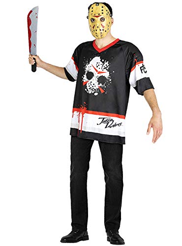 Funidelia | Disfraz de Jason Viernes 13 Hockey Oficial para Hombre Talla XXL ▶ Friday The 13th, Películas de Miedo, Terror