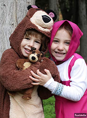 Funidelia | Disfraz de Masha - Masha y el Oso Oficial para niña Talla 4-6 años ▶ Masha and The Bear, Dibujos Animados - Rosa
