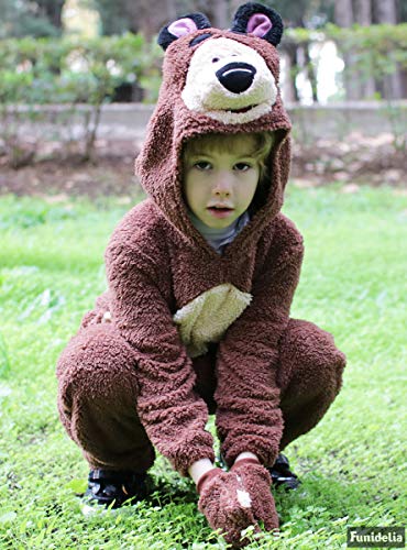 Funidelia | Disfraz de Oso - Masha y el Oso para niño Talla 2-3 años ▶ Masha and The Bear, Dibujos Animados - Marrón