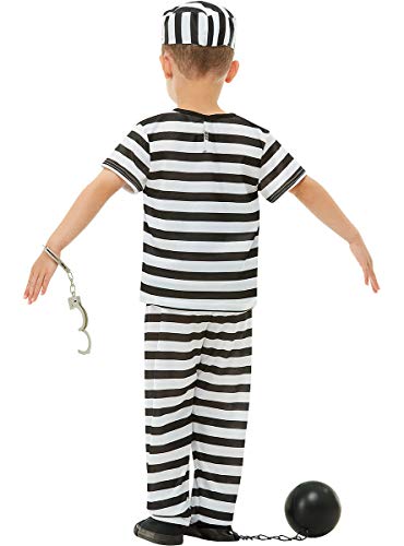 Funidelia | Disfraz de Prisionero para niño y niña Talla 10-12 años ▶ Ladrón, Preso, Delincuente, Profesiones - Negro
