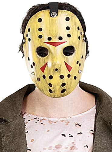 Funidelia | Máscara de Jason Viernes 13 Oficial para Hombre y Mujer ▶ Friday The 13th, Películas de Miedo, Terror - Beige, Accesorio para Disfraz