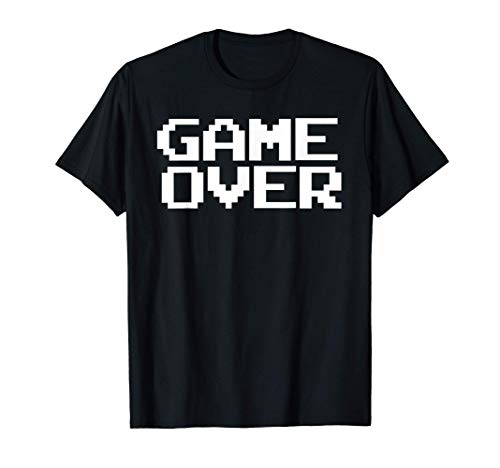 Game Over Video Games Retro Vintage 1980s Player Gift Gamer Camiseta