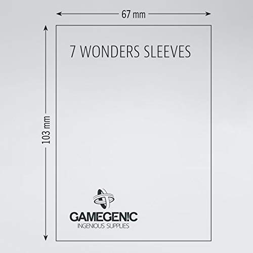 GAMEGEN!C- Matte 7 Wonders Sleeves 67x103mm (80), Color Clear (GGS10059ML)