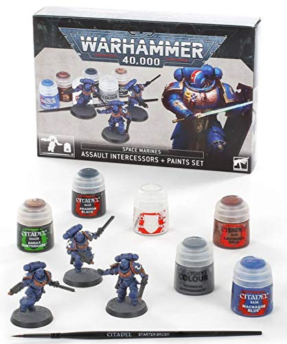 Games Workshop Warhammer 40,000: Space Marines Assault Intercessor and Paint Set