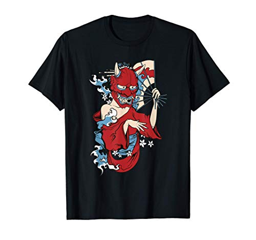 geisha girl mask Japanese demon Camiseta