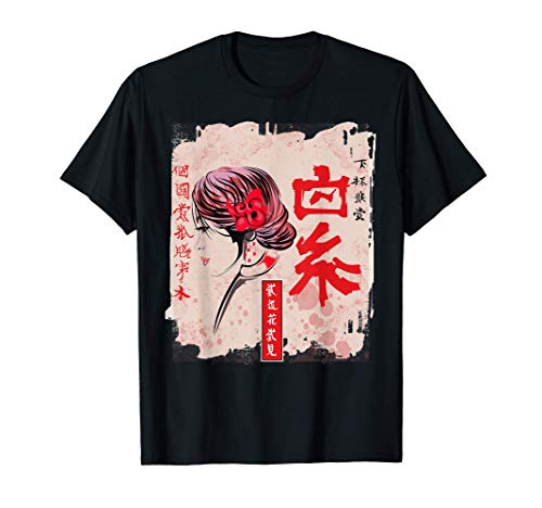 Geisha Kawaii japonesa antigua en Kimono Japan Art Tea Camiseta