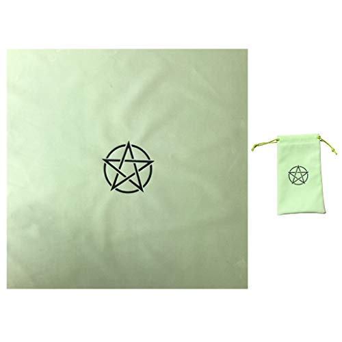 Geneic Pentagram Tarot Mantel con bolsa de terciopelo Altar Tarot Tela Divinación Astrología Juego de mesa Pentáculos Vintage Card Pad