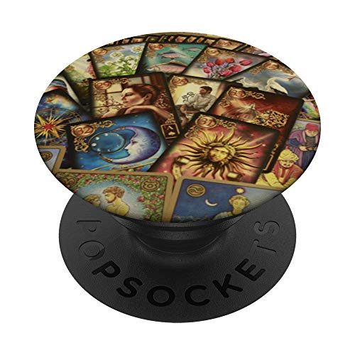Genial Tarot Cards Fortune Reading Astrology Card Deck Gift PopSockets PopGrip: Agarre intercambiable para Teléfonos y Tabletas