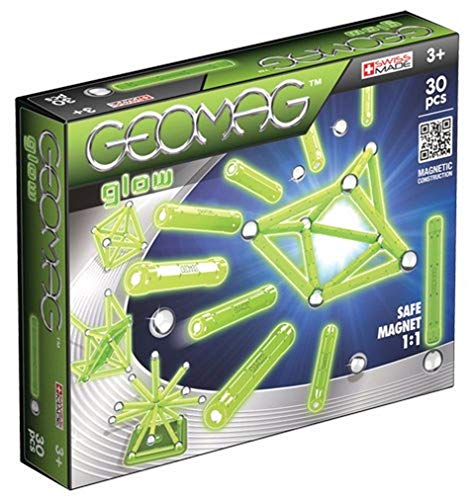 Geomag- Glow Construcciones magnéticas y juegos educativos, Multicolor, 30 piezas (335)