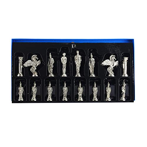 GiftHome (Solo piezas de ajedrez) Figuras mitológicas Pegasus piezas de ajedrez de metal, tamaño grande 3,75 (tablero no incluido).