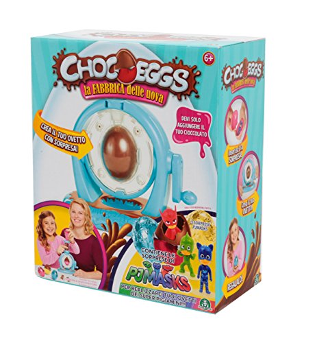 Giochi Preziosi – »Chocoeggs: la fábrica de Huevos» de PJ Masks - Juego para Hacer Huevos de Chocolate con Sorpresa de los Héroes en Pijama