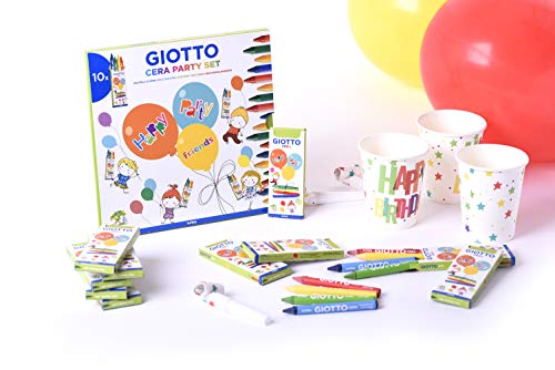 Giotto Party Set Ceras. Expositor 10 Sets, color 4 colori assortiti (FILA 3110000)