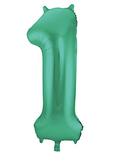 Globo metálico verde mate número 2 – 86 cm