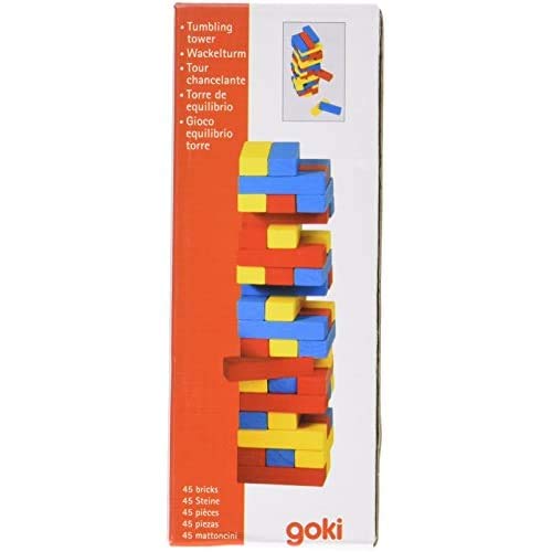 Goki - Torre de equilibrio de madera, 45 piezas (Gollnest Kiesel KG G1005/973) Multicolor (HS973)
