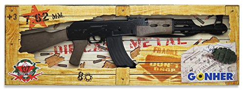 Gonher-metralla AK 47, Color Negro, sin Talla (37-137)