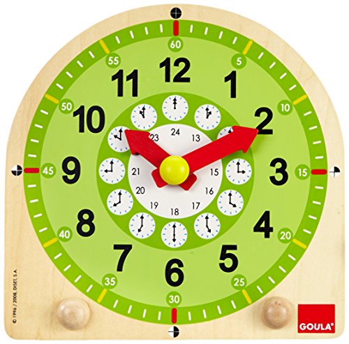 Goula- Learning Clock ED-Reloj Escolar, Multicolor, 3+ (Diset 55125) , color/modelo surtido