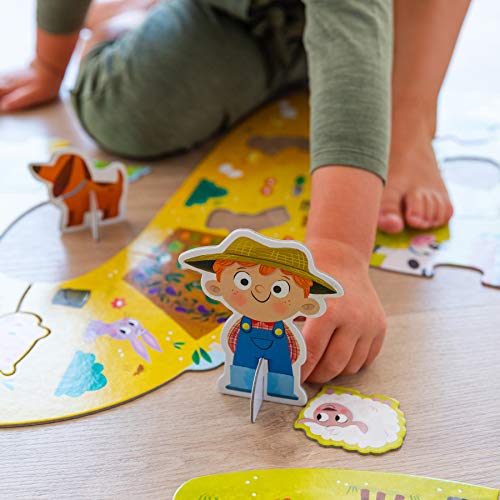 Goula- Puzzle XXL Granja - Puzzle infantil de piezas grandes a partir de 2 años