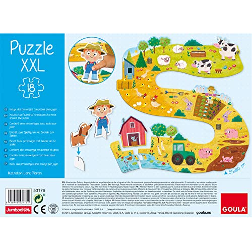Goula- Puzzle XXL Granja - Puzzle infantil de piezas grandes a partir de 2 años