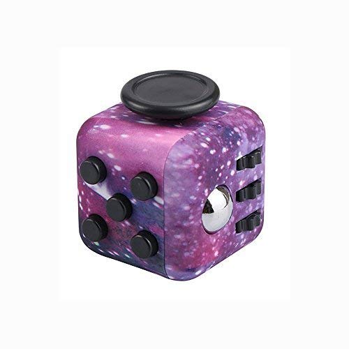 GreenBee Cubo antiestres, Fidget Cubes, Fidget Toys, Juguetes antiestres con 6 módulos relajantes. (Galáctico)