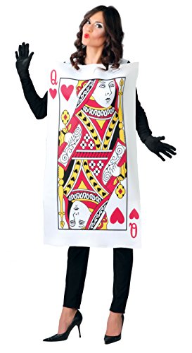 Guirca- Disfraz adulta dama de cartas, Talla 42-44 (80780.0)