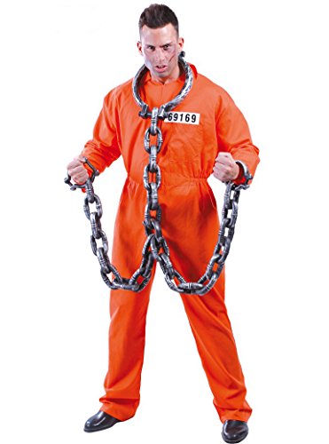 Guirca - Disfraz de presupuesto Americano detenido Hannibal Lecter para Hombre, Color Naranja, Talla única, 80435
