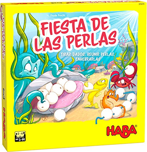 HABA 305870 - La Fiesta de Las Perlas, Juego de ensartar a Partir de 3 años