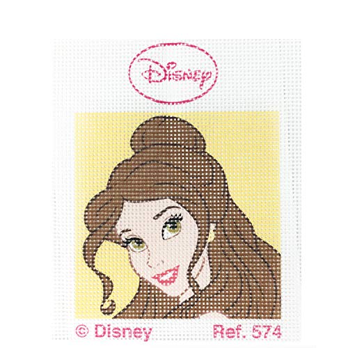 Haberdashery Online Kit Medio Punto para niños, 18 x 15 cms. Colección Princesas Disney -Bella Modelo 574