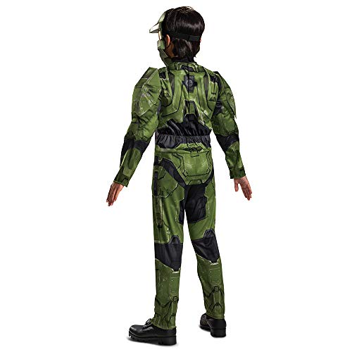 Halo Infinite Master Chief Disfraz, tamaño infantil, acolchado muscular, inspirado en videojuegos, traje de personaje para niños, talla XL (14-16)
