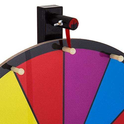 Happybuy mesa color premio rueda con plegable trípode soporte de suelo ranuras Colorful Feria de borrado en seco fortuna Spinning premio rueda para Spin Juego Carnaval, 60,96 cm, 24 inch