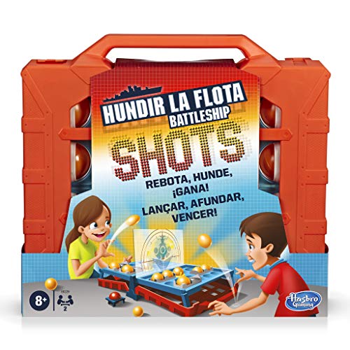 Hasbro Gaming- Hundir La Flota Shots Juego de Estrategia, Multicolor (E8229175)