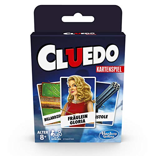 Hasbro Gaming- Juego de Cartas Cluedo para niños a Partir de 8 años, Estrategia para 3 – 4 Jugadores, Color (E7589GC0)