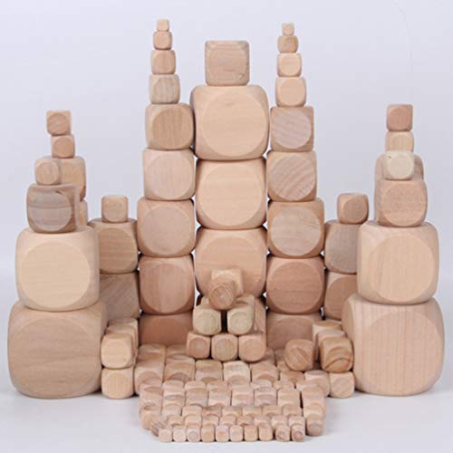 Healifty - Lote de 20 dados en blanco de madera con forma de dados redondos de madera para accesorios de juego de rol, suministros de fiesta (25 mm)