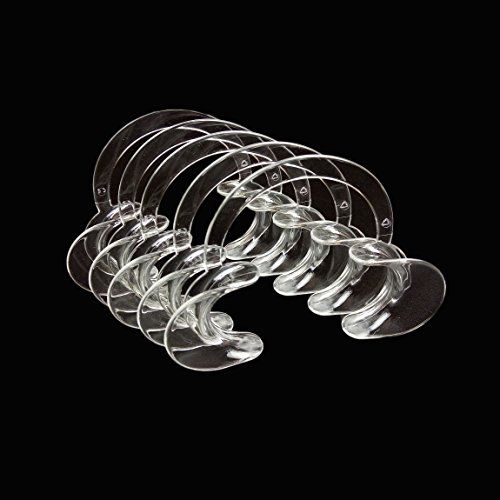 HMILYDYK - Boquillas de repuesto en forma de C, retractores de mejillas para juego de desafío o odontología – Abreboca dental transparente, 15 unidades, tamaño M (120 x 80 x 20 mm)