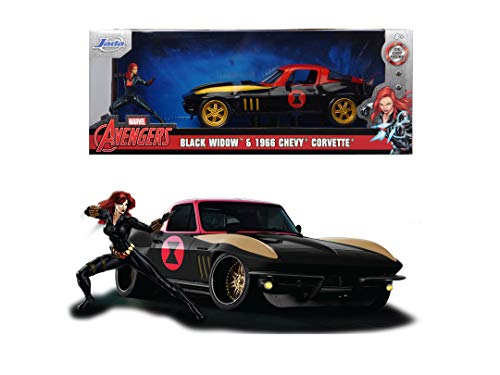 Hollywood Rides 253225014 Marvel Black Widow 1966 Chevy 1:24