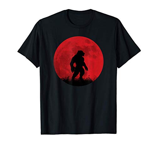 Hombre lobo Full Blood Moon Wolf Wolves Regalo para hombres Camiseta