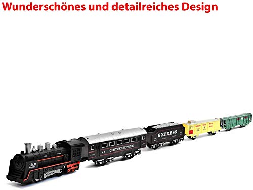 HSP Himoto Ferrocarril eléctrico de Navidad Santa Claus Starter Set tren, vapor, simulación de sonido, maqueta de locomotora, juego completo, incluye accesorios