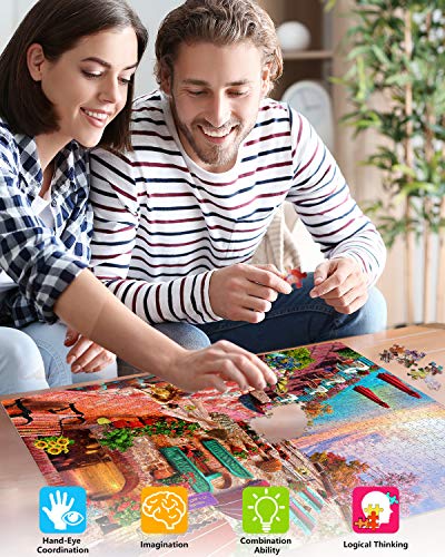 HUADADA Puzzle 1000 Piezas, Puzzle Adultos Morning Blossom 1000 Piece Jigsaw Puzzles para Adultos (70x50cm)