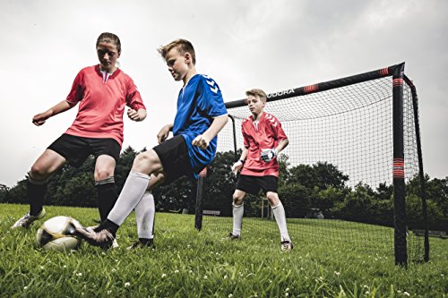 Hudora Portería de fútbol Pro Tect para niños y Adultos, portería de fútbol Metal, Color Multicolor, tamaño 240x160 cm