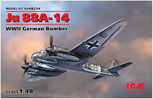 ICM- 1:48 - Ju 88A-14, Bombardero Alemán Segunda Guerra Mundial (ICM48234)