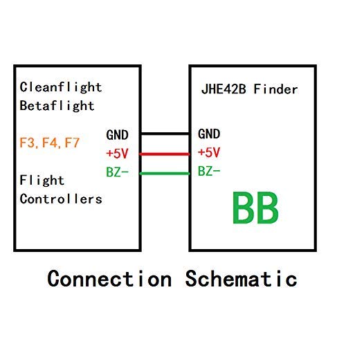 ICQUANZX RC Signal Loss Buzzer Tracker Buscador de luz LED 100dB Beep Buzzer Alarm, con batería perdida Drone Alarm 100dB Tracker Working, para BF & CF Flight Controller RC Drone
