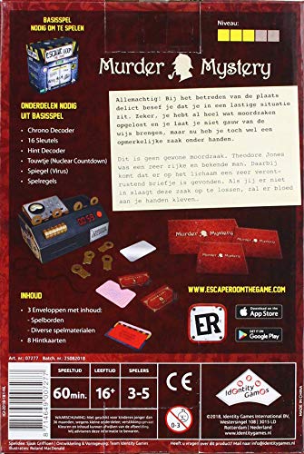 Identity Games 07277 Escape Game-Pack Extension-Murder Mystery