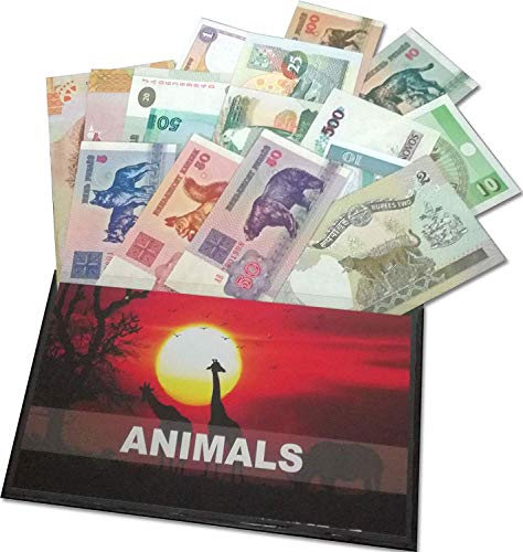 IMPACTO COLECCIONABLES Billetes del Mundo - Colección de Billetes - 17 Billetes Diferentes de Animales