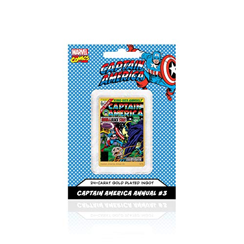 IMPACTO COLECCIONABLES Marvel Comics Capitán América, Lingote bañado en Oro 24 Quilates - 'The Thing from The Black Hole Star' #3