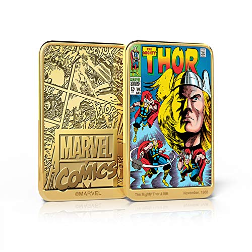 IMPACTO COLECCIONABLES Marvel Comics Colección Completa Thor, 6 Lingotes bañados en Oro 24 Quilates