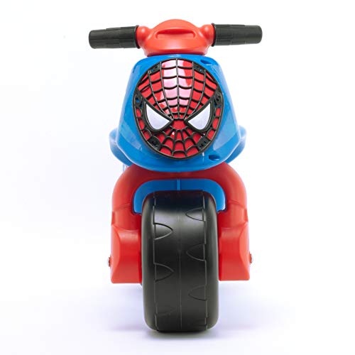 INJUSA - Marvel Moto Correpasillos Neox Spiderman para Bebés de 18 Meses con Decoración Permanente IML y Asa de Transporte, color azul y rojo, 27.7 x 21.1 x 19.3 (19060)