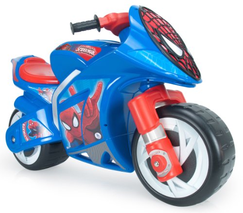INJUSA - Moto Correpasillos Wind Spiderman XL con Licencia Oficial de Marca Recomendado para Niños +3 Años con Ruedas Anchas y Asa de Transporte